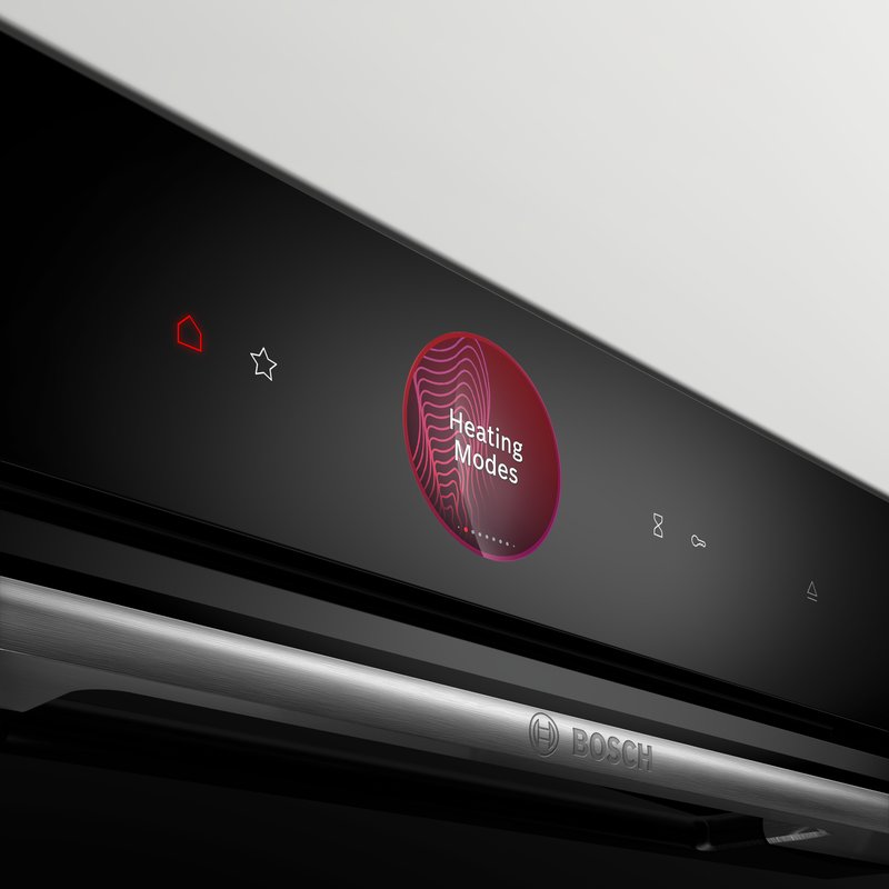 Bosch HMG7361B1 — TFT Touch Display Plus: ovládanie pomocou inovatívneho digitálneho ovládacieho prstenca a zväčšenej TFT dotykovej obrazovky