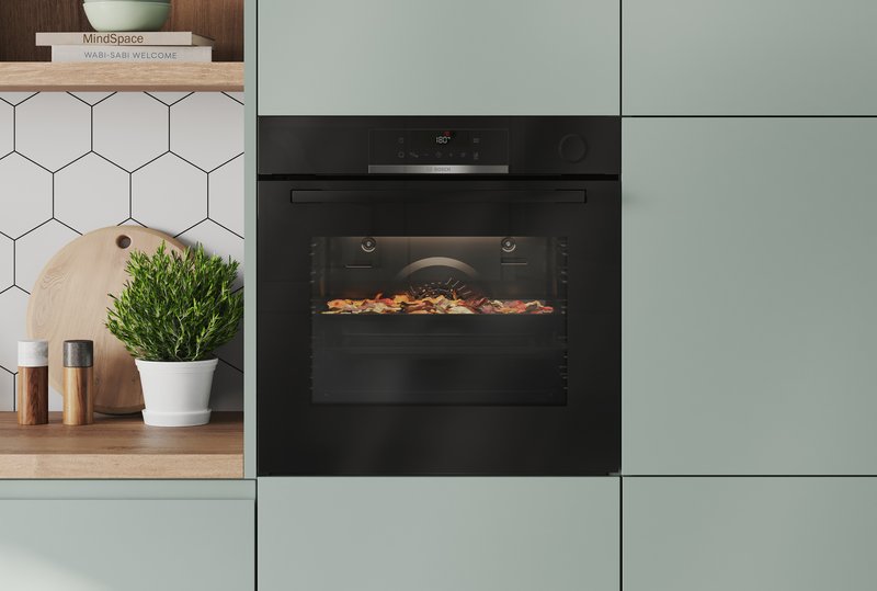 Bosch HRG578BB7 — Air Fry prostredníctvom aplikácie : smažte zdravú zeleninu a hranolky takmer bez oleja.