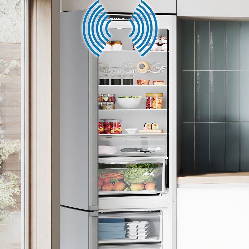 Bosch KGN36VICT — Alarm otvorených dverí: upozorní vás, ak dvere nie sú zatvorené.