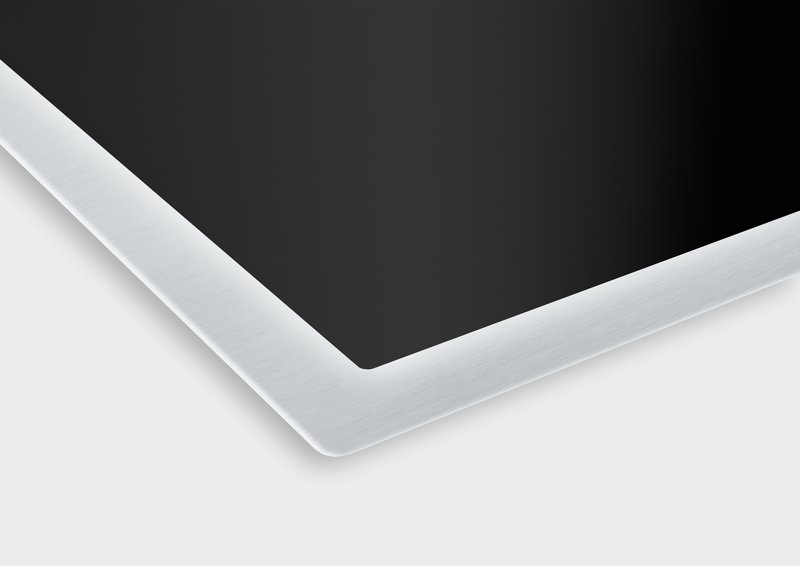 Bosch PKE645FP2E — Rám z nehrdzavejúcej ocele: nízky rám okolo varnej dosky.