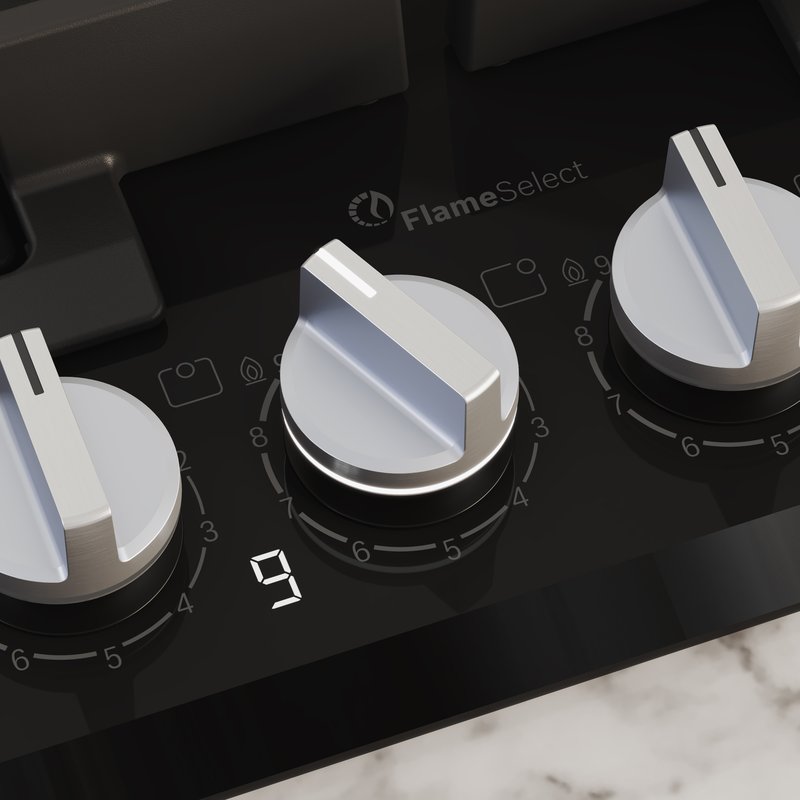 Bosch PPP6A6I10 — FlameSelect: presne nastavte plameň plynu pomocou deviatich definovaných úrovní.
