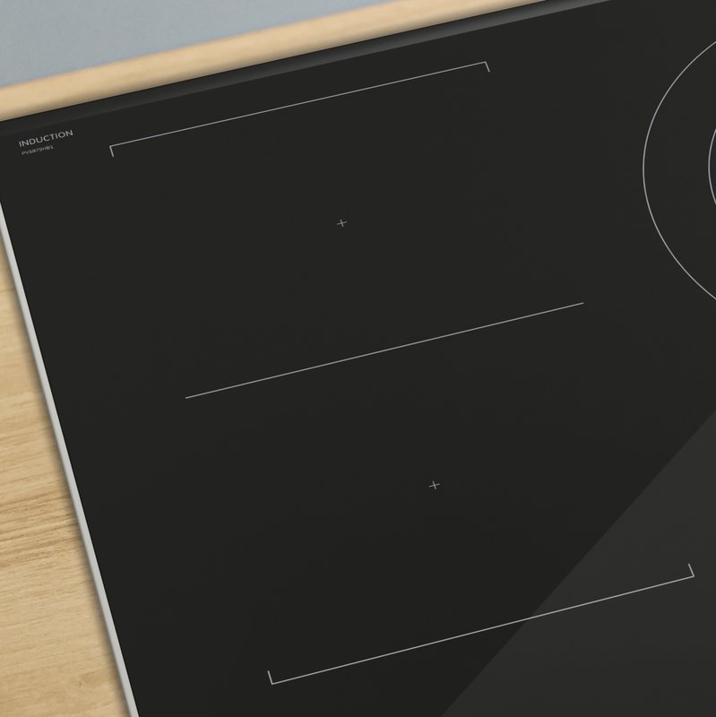 Bosch PVQ631HC1E — CombiZone: spája dve indukčné varné zóny na ohrev veľkého riadu.