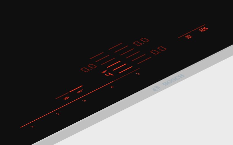 Bosch PXV875DC1E — DirectSelect Premium: priestranné a intuitívne dotykové rozhranie.