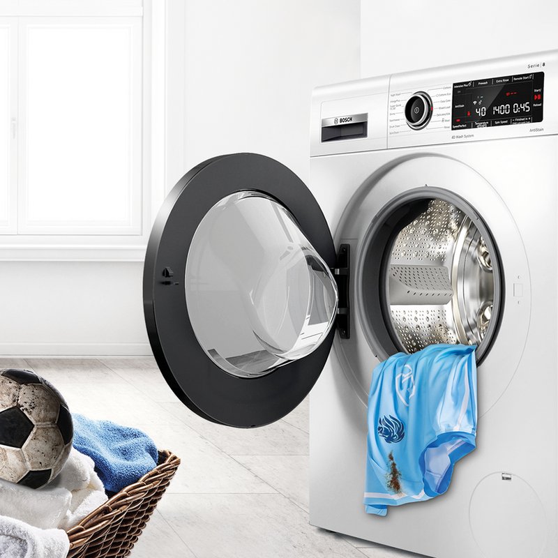 Bosch WGG244Z2CS — Anti Stain: spoľahlivo odstráni štyri obvyklé škvrny.