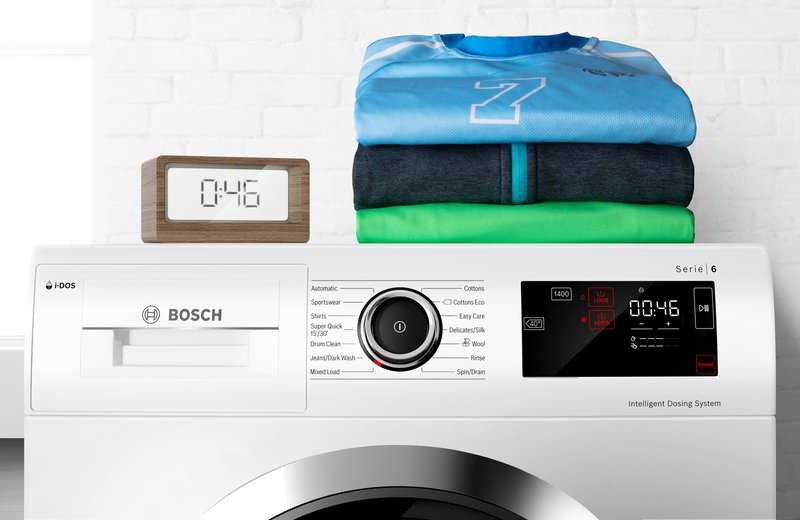 Bosch WGJ24401BY — Speed Perfect: dokonale čisté za čas kratší až o 65 %.