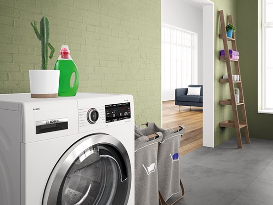 Bosch WGJ244A2BY — i-DOS: prestaňte dávkovať manuálne a šetrite prací prostriedok.