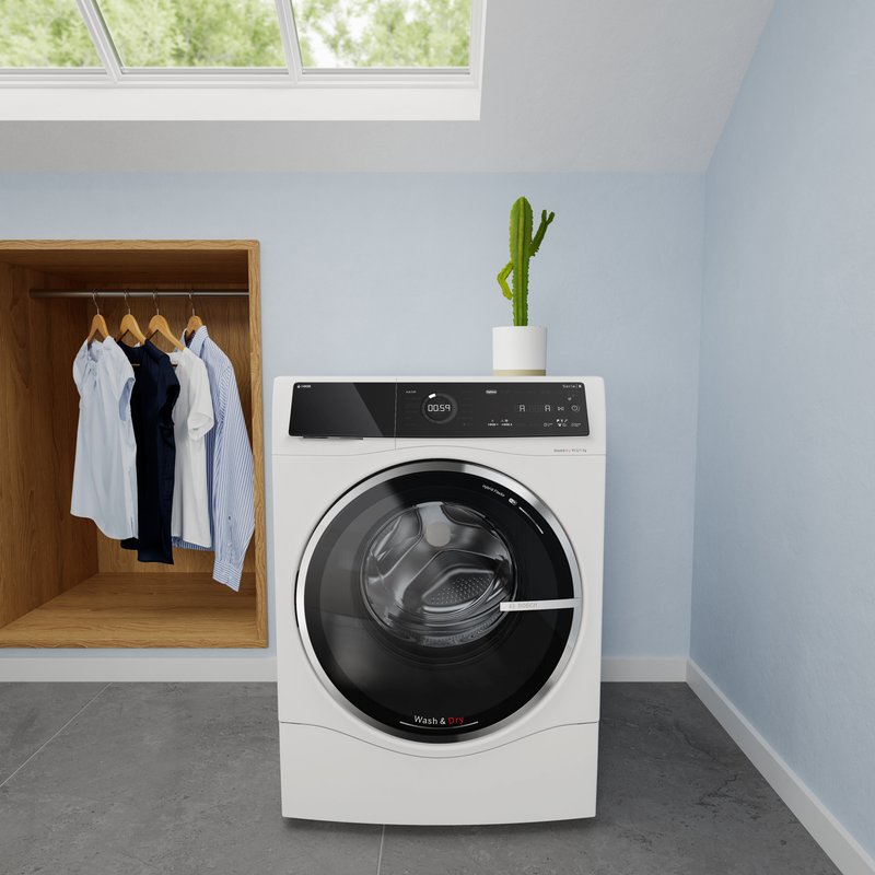 Bosch WNC254A0BY — Program Wash u0026 Dry 45 min: rýchla a účinná starostlivosť o bielizeň v jednom cykle.