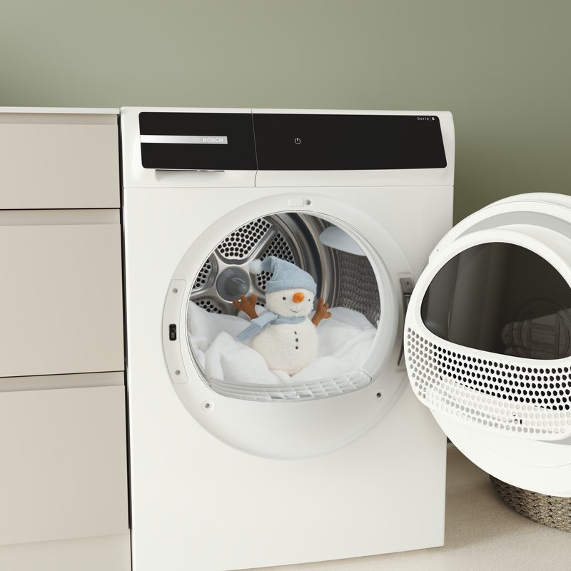 Bosch WRB247CNBY — Cool Dry: chráni vaše oblečenie vďaka nižším teplotám sušenia až o 25 %.