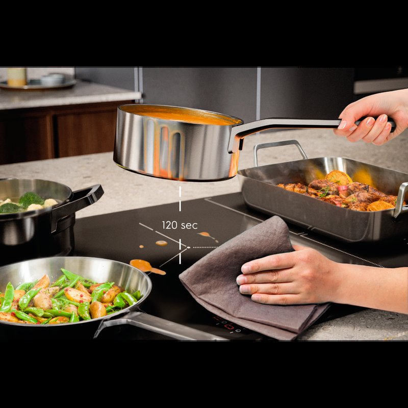 Electrolux EIV84550 Pamäť ohrevu si zapamätá nastavenia, ak vám vykypí jedlo