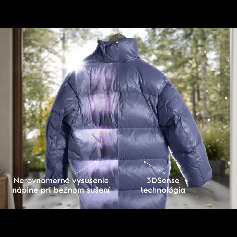 Electrolux EW8D595MCC Technológia 3DSense – páperové bundy a periny ako nové, s obnovením tepelnej izolácie a nadýchanosti*