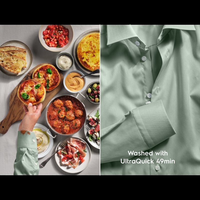 Electrolux EW8W4402QE UltraQuick 49 min. – odstránenie škvŕn aj pri nízkej teplote,* úspora až 30 % energie**