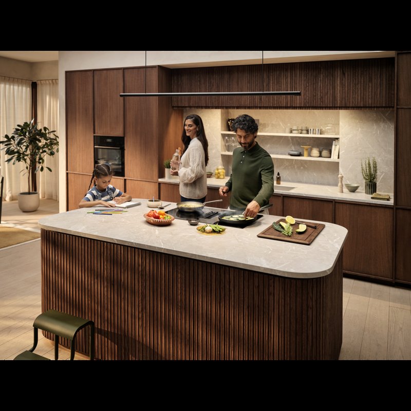 Electrolux KCC83410CT Vychutnajte si väčšiu slobodu pri plánovaní kuchyne vďaka integrovanému odsávaču