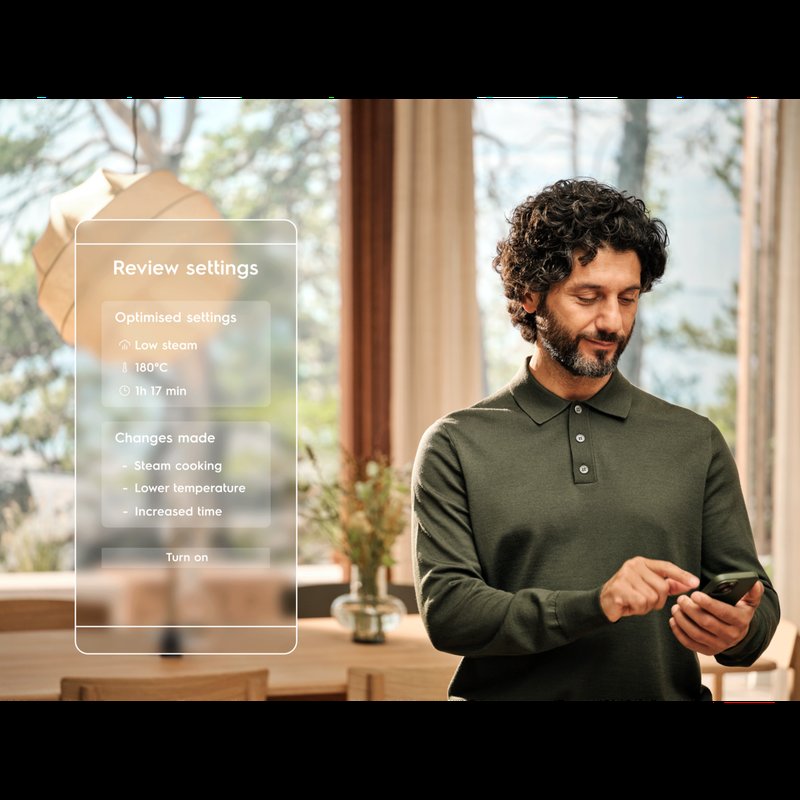 Electrolux KOAAS3ST S funkciou AI TasteAssist získajte optimalizované nastavenia konvertované pre parné programy (Táto funkcia je aktívna len vtedy, keď je rúra nastavená v angličtine)