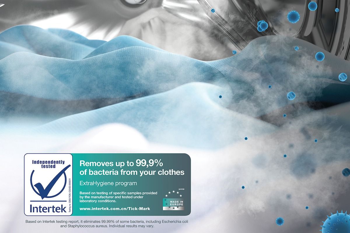 Odstraňuje až 99,9 % baktérií z vášho oblečenia