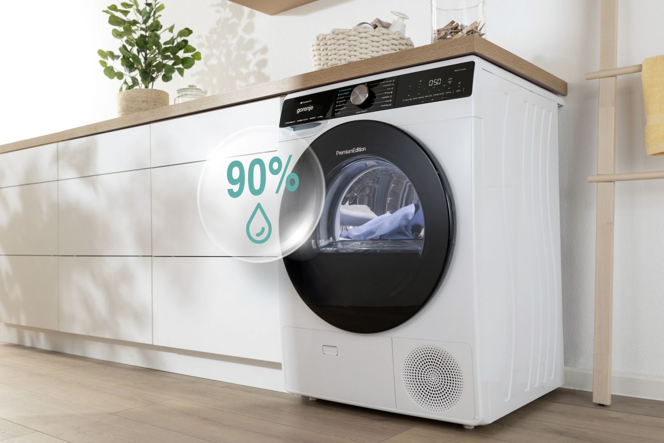Eliminates problems of excess humidity when drying clothes