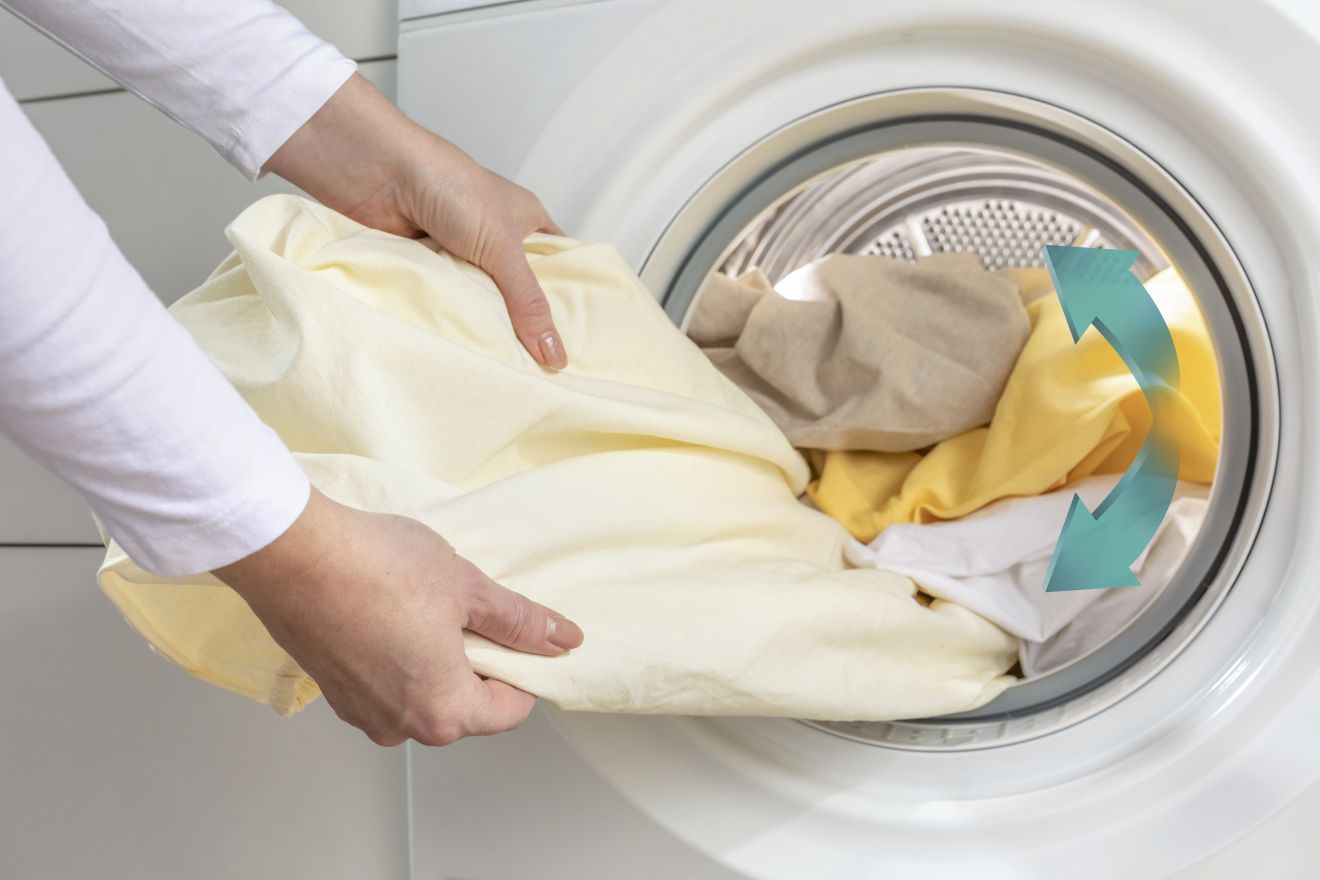 Efficient drying of even the largest piles of laundry