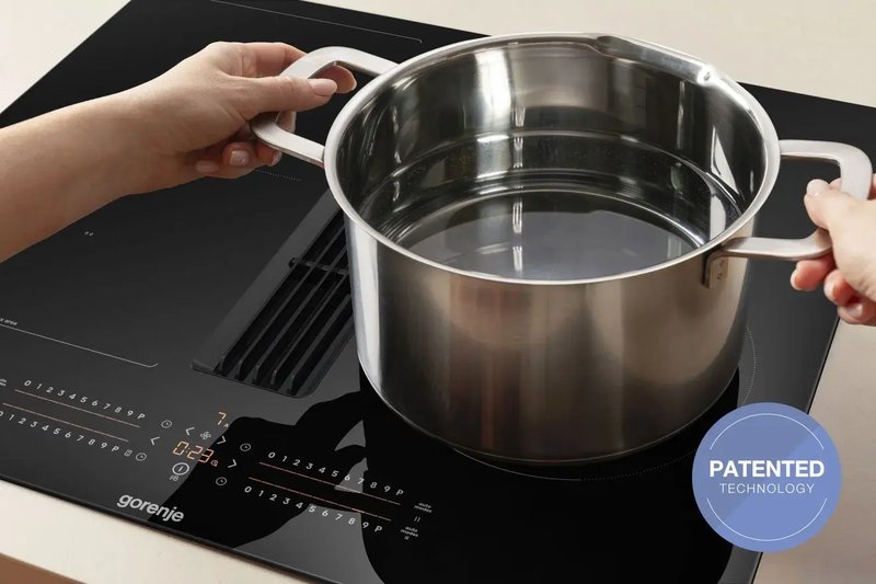 Gorenje GEH6432BSCWF — Super rýchla a automatická detekcia hrnca na všetkých varných zónach.