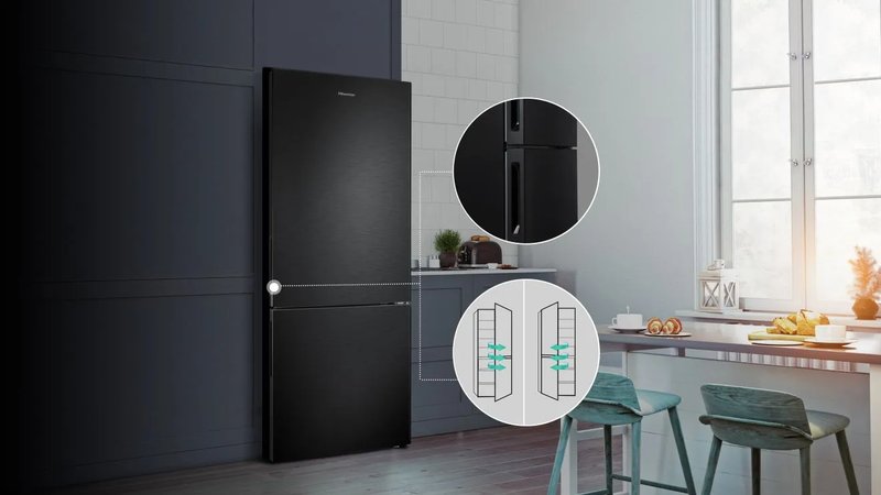Hisense RB395N4BCE — Voliteľný smer otvárania dverí