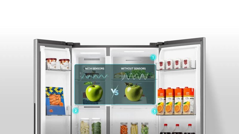 Hisense RS5P528STFE — Digitálne teplotné senzory