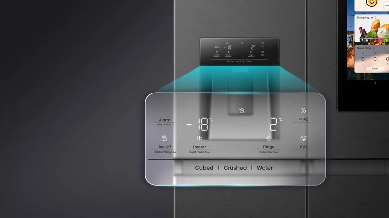 Hisense RS9P628GPFE — Dotykové elektronické ovládanie