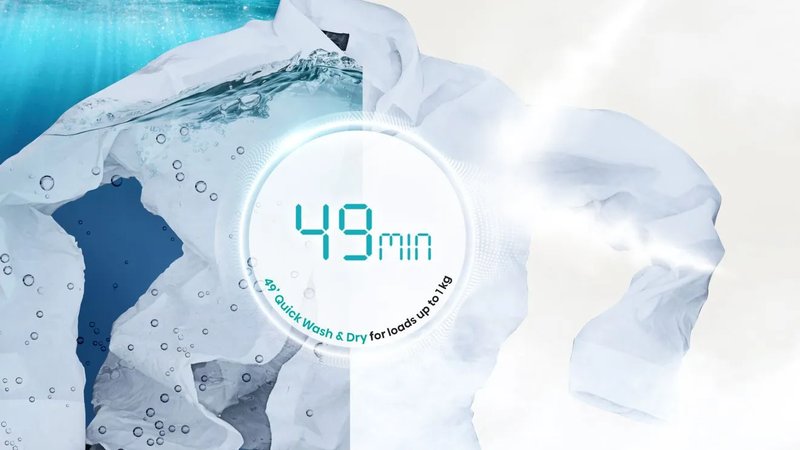 Hisense WD5I8043BWF — Wash&Dry 49’