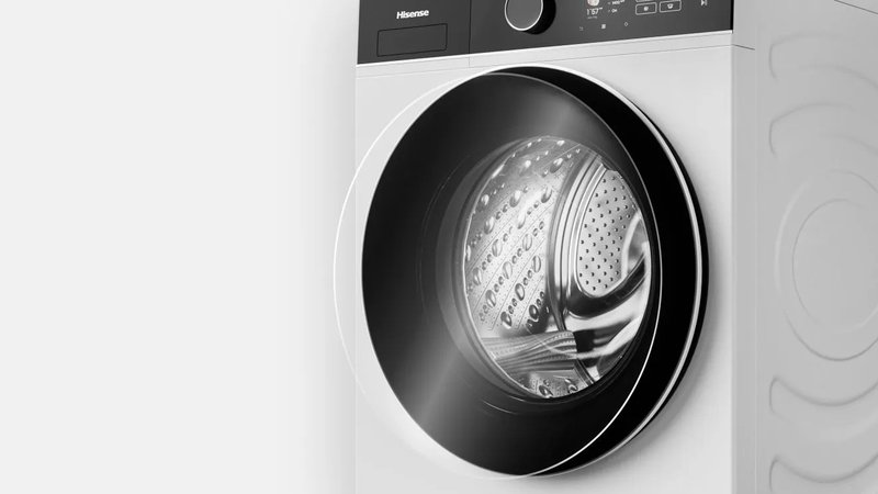 Hisense WD5I8043BWF — Sklenené dvierka