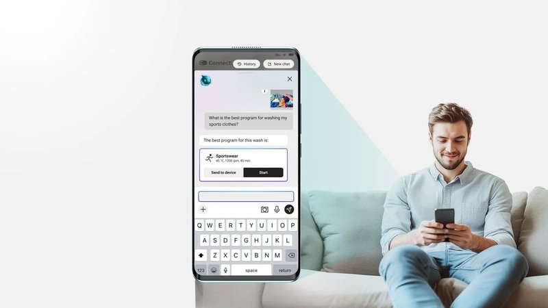 Hisense WD5I8043BWF — Smart Assist