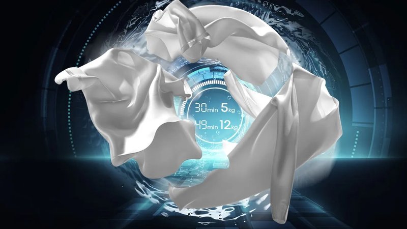 Hisense WF5I9043BWFS — Rýchly prací cyklus