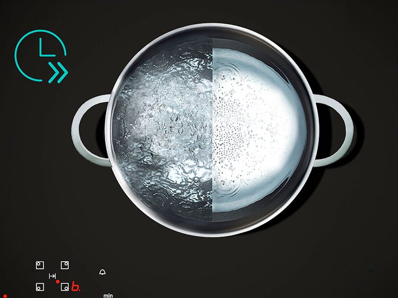 Siemens ED651HSB1E — powerBoost: zvyšuje výkon indukčnej varnej dosky až o 50 %.