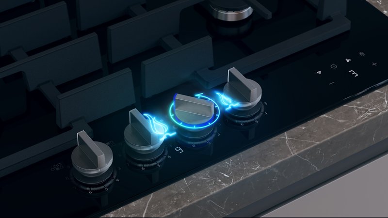 Siemens ER3A6BI40 — Technológia stepFlame: presné ovládanie plameňa deviatimi rôznymi nastaveniami