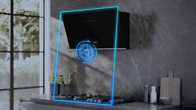 Siemens ER6A6PH40 — Intelligent hood automatic: odsávač pár je prepojený s vašou varnou doskou pre maximálne pohodlie
