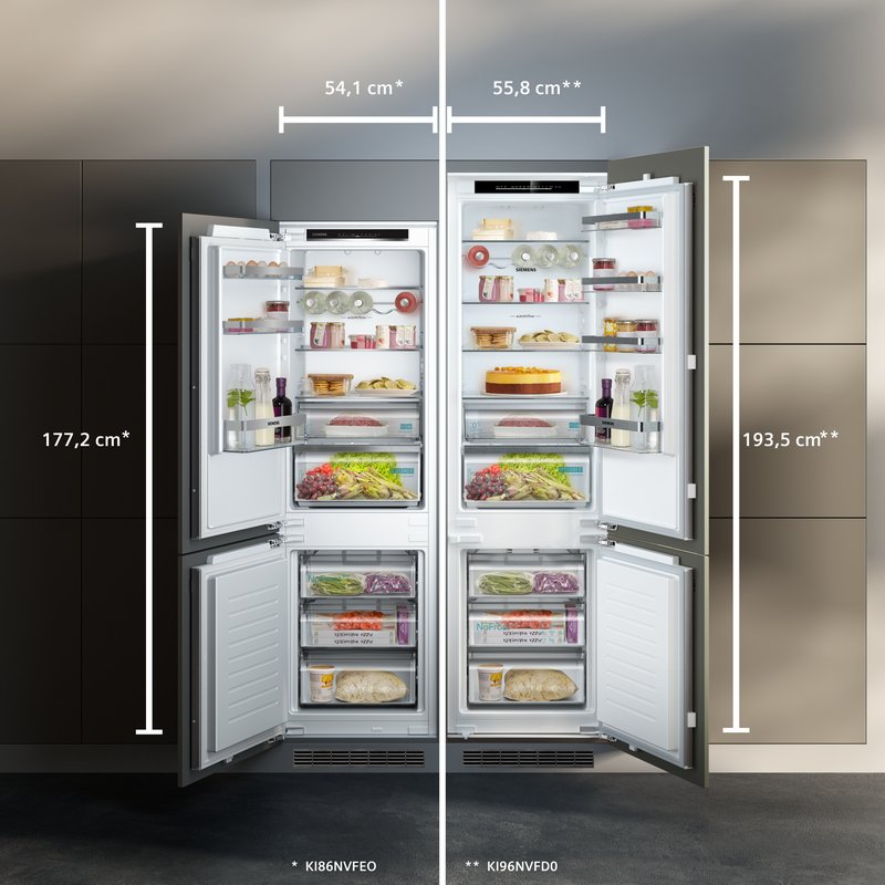 Siemens KI96NNSE0 — Veľký objem – nie vždy je menej viac. A pri skladovaní týždenného nákupu to platí dvojnásobne.