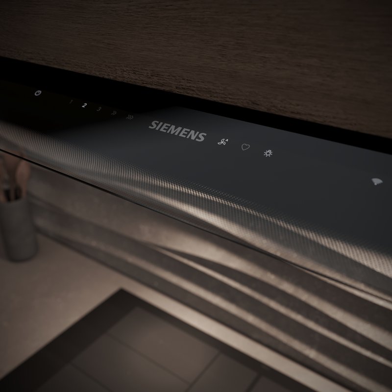 Siemens LJ97BDP60 — touchControl Plus: presné ovládanie priamo na sklenenom paneli odsávača.