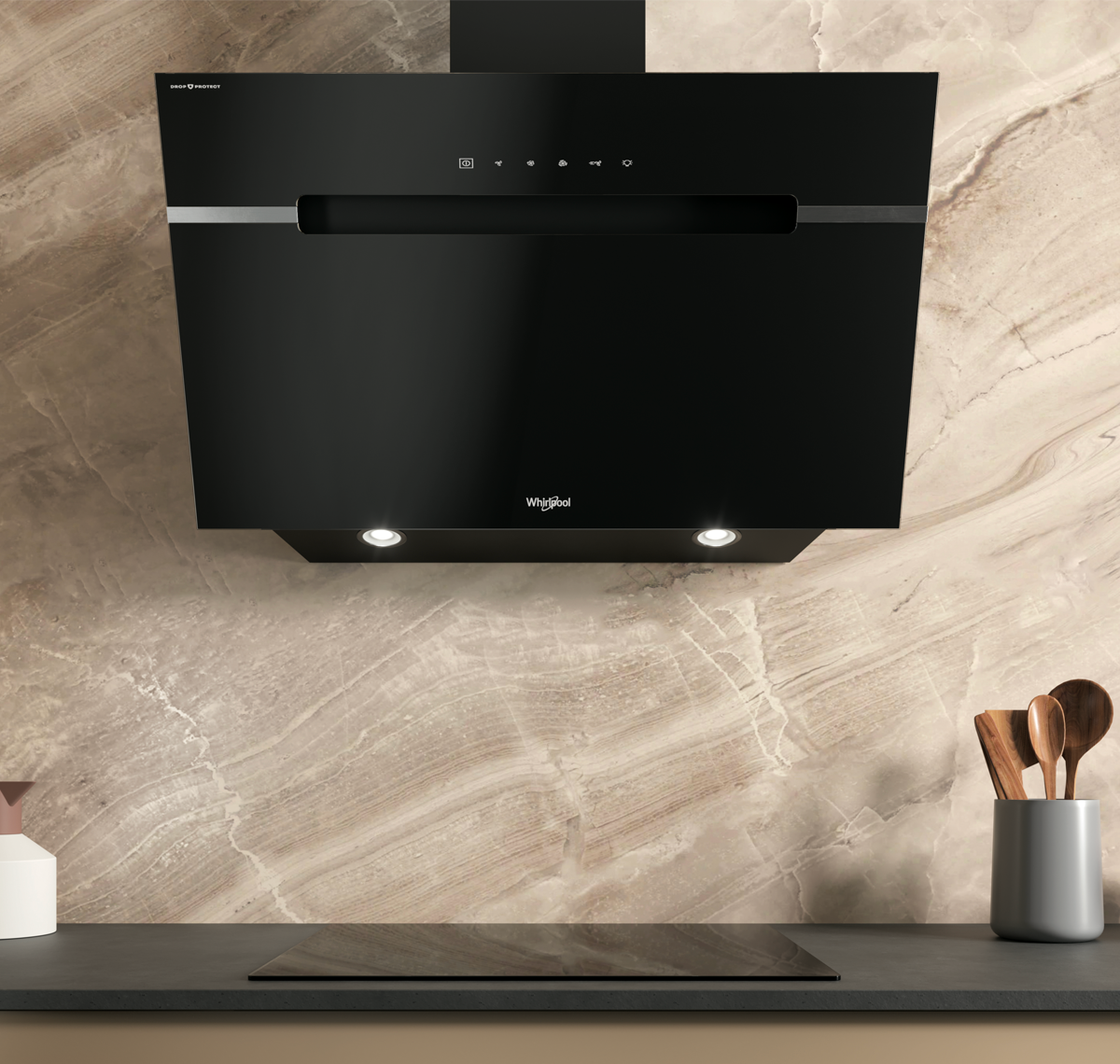 Whirlpool odsávač pár s technológiou DropProtect